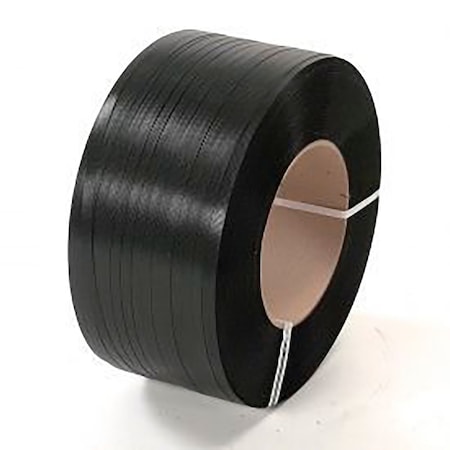 Global Industrial Polyester Strapping, 1/2W x 6500'L x 0.028 Thick, Black 422829